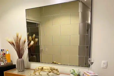 Mosaico Espelho Bronze Sala de Jantar Acab Bem