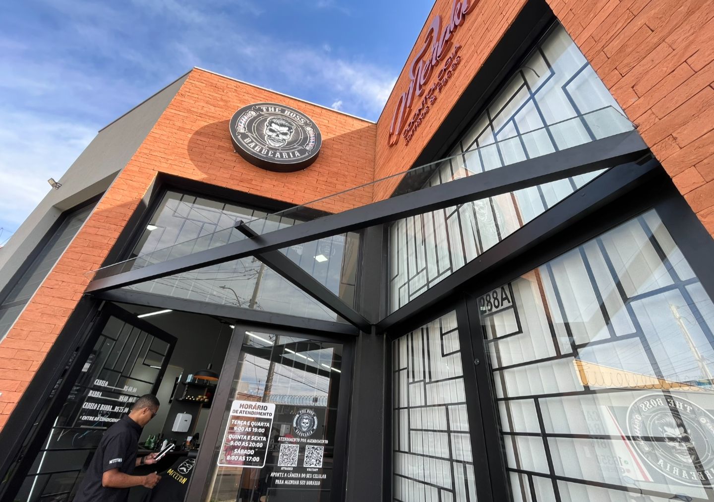 Marquise de Vidro e Aluminio para Lojas